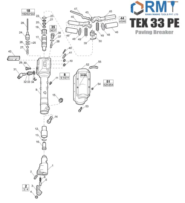 TEX 33 PE - Pneumatic Breaker